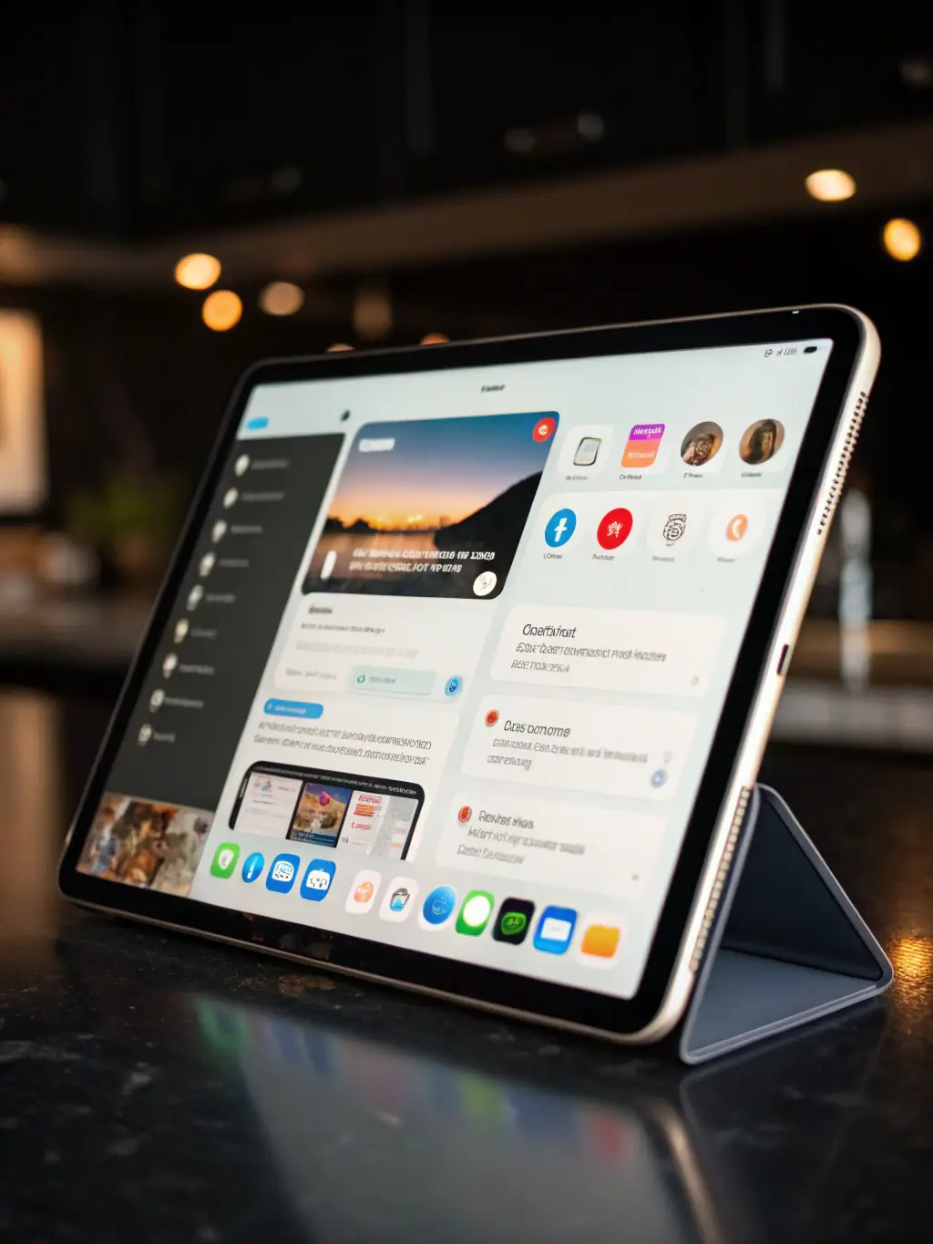 A tablet displaying an Instagram Direct Message conversation with automated responses, highlighting BlinkerLabs' Instagram automation service.