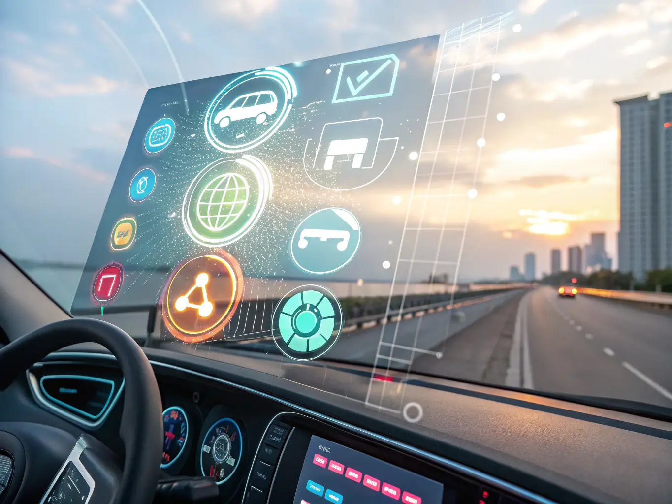 A sophisticated digital dashboard displaying interconnected automation modules with a sleek, minimalist interface, representing BlinkerLabs' Business Ecosystem Automation service.